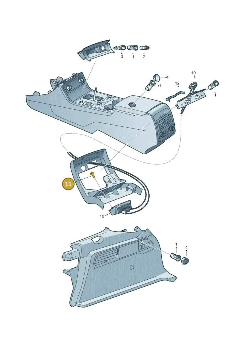 N10640201 — Volkswagen Touareg (2014-2018) diagram 693919200, position 11