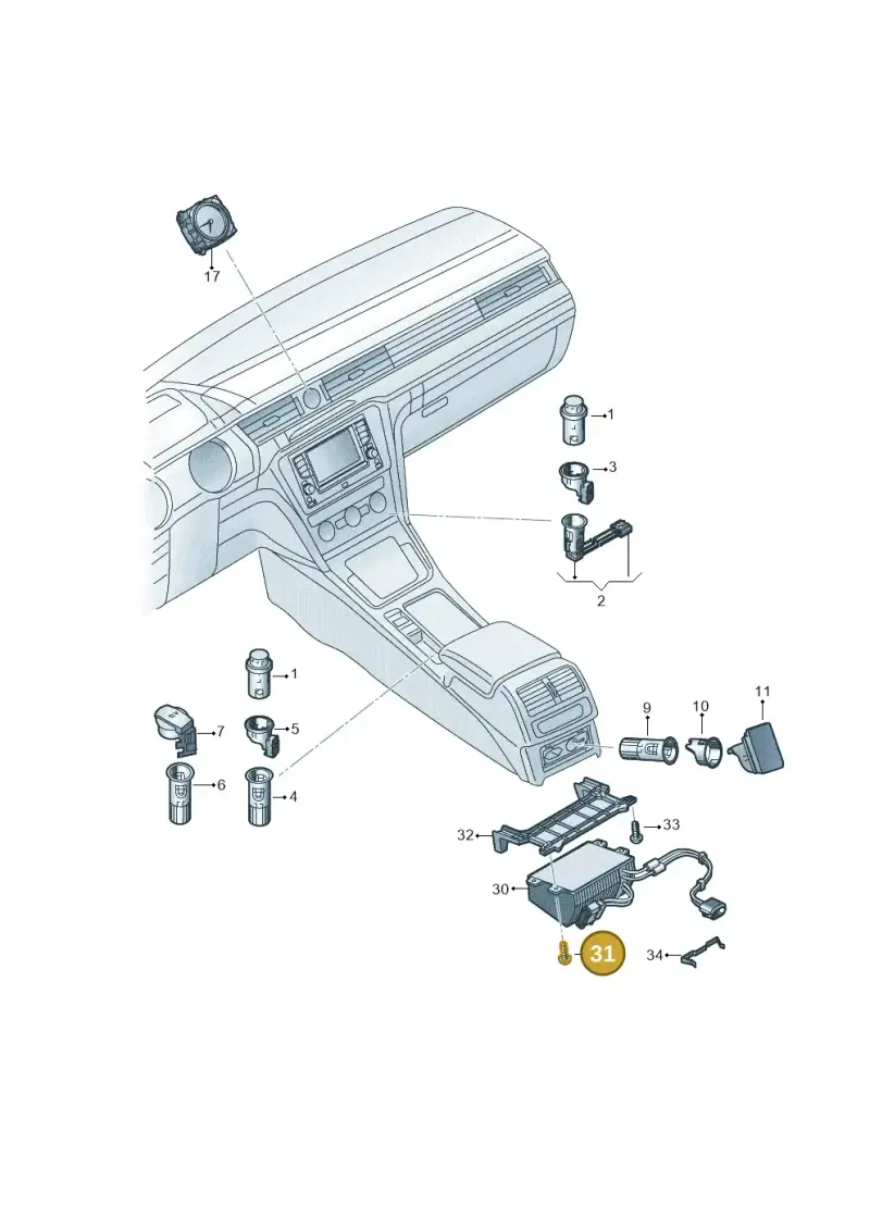 N10640201 — Volkswagen Arteon (2017-2025) diagram 828919200, position 31