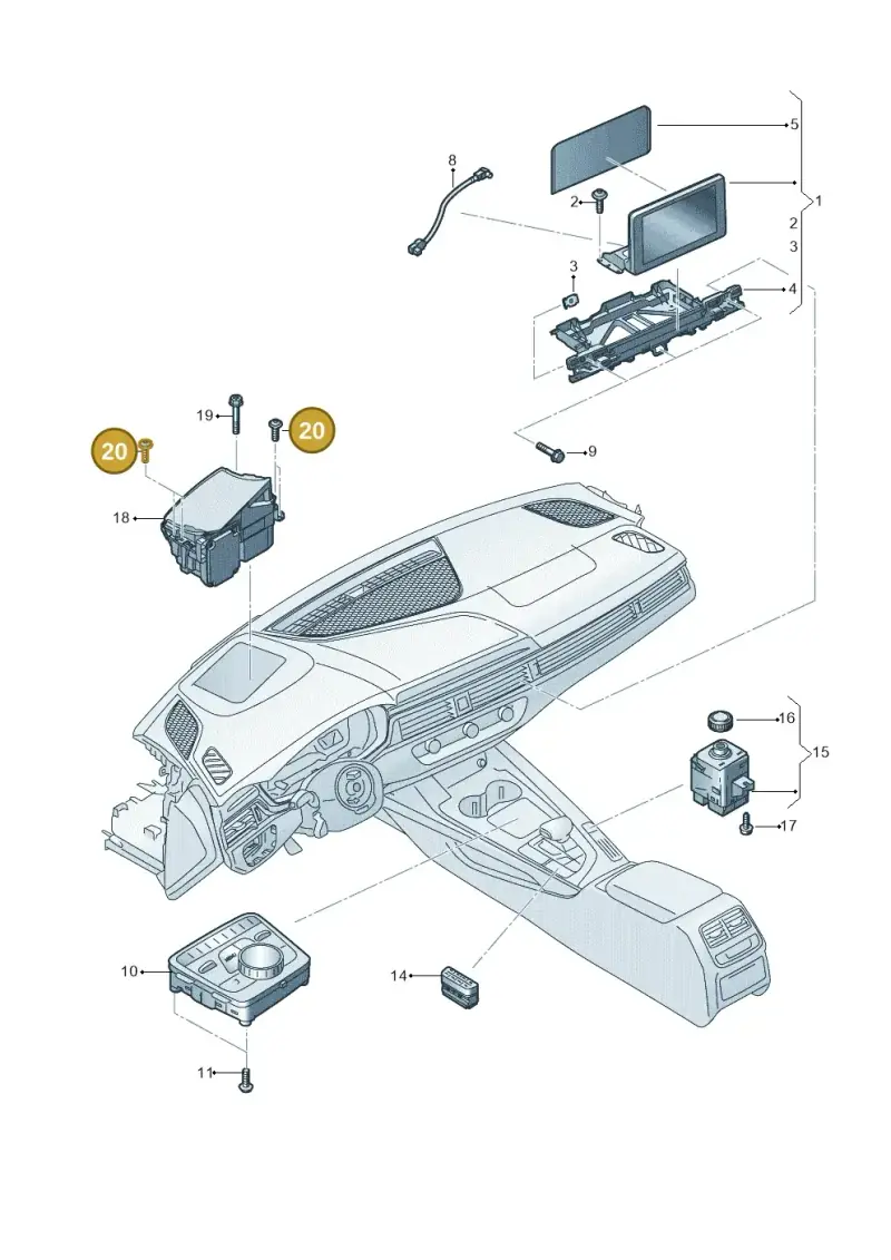 N10640201 — Audi RS4 Avant (2017-2025) diagram 849919000, position 20
