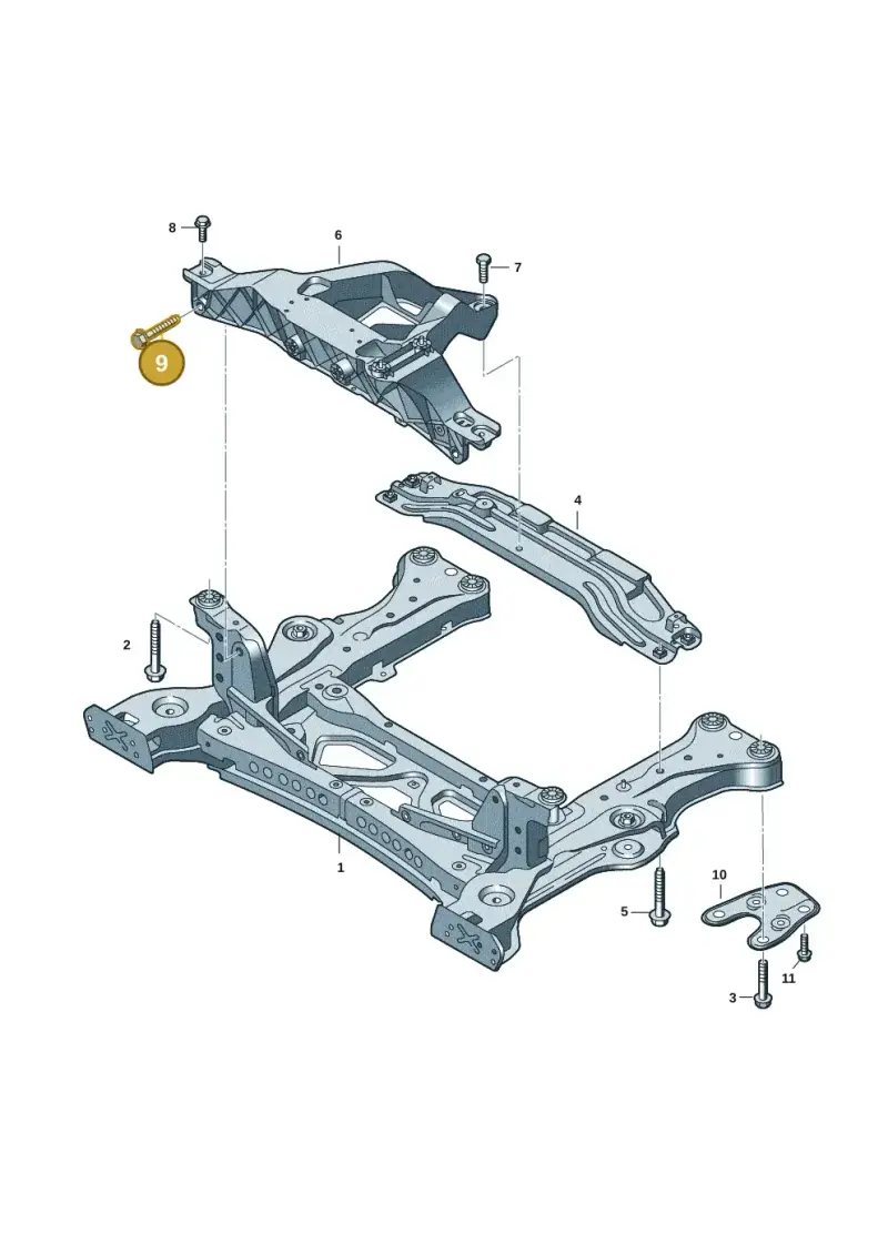 N10640501 — Volkswagen ID.Buzz (2022-) diagram 15a401000, position 9