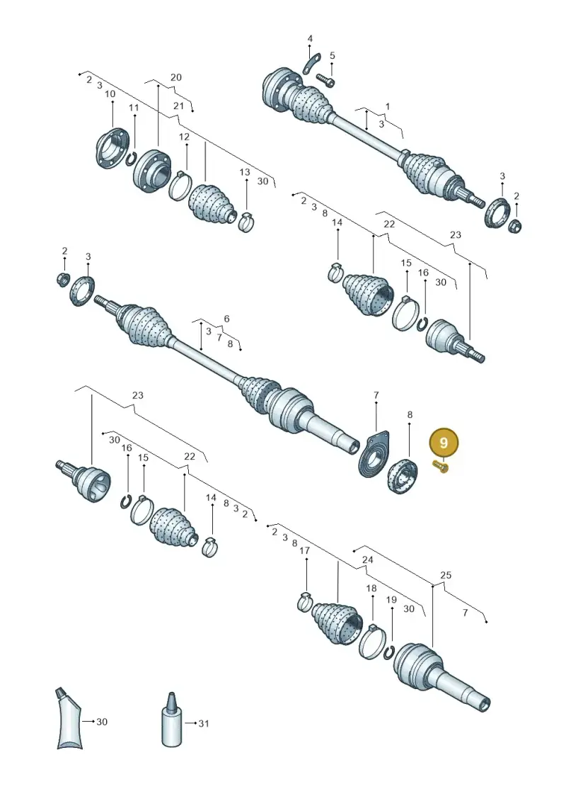 N10642107 — Volkswagen Transp. caravelle (2011-2015) diagram 731407200, position 9
