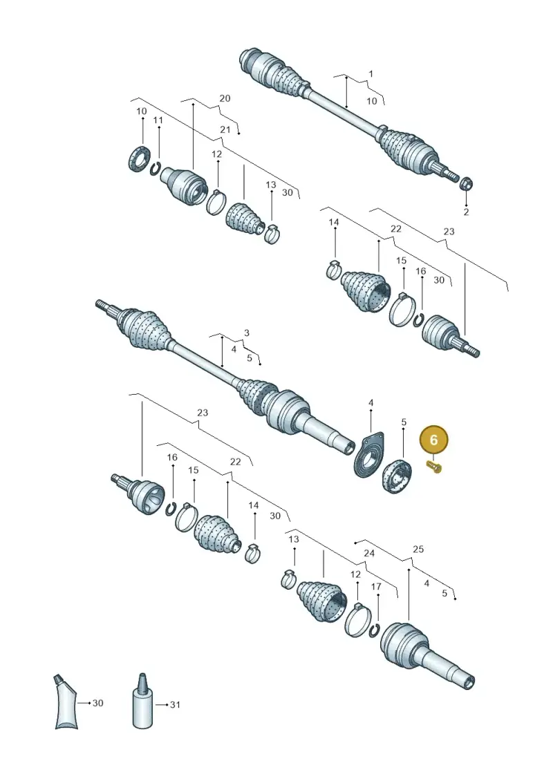 N10642107 — Volkswagen Transp. caravelle (2011-2015) diagram 731407300, position 6