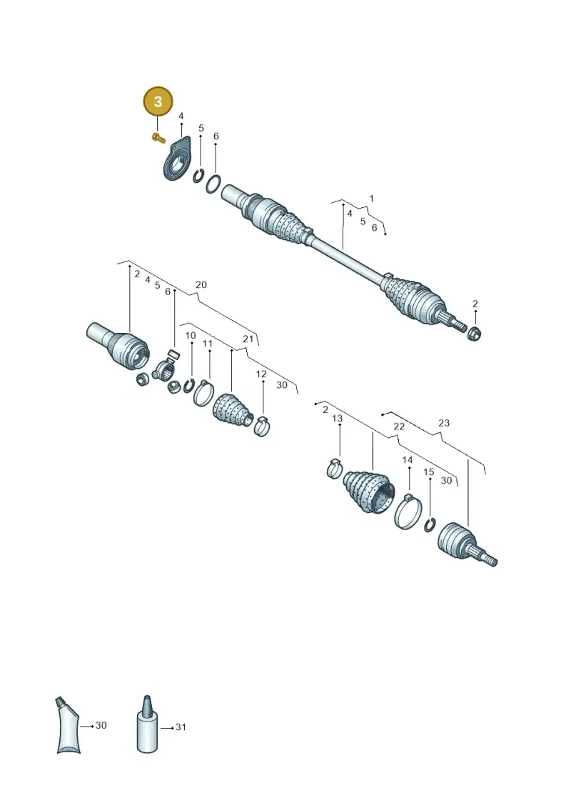 N10642107 — Volkswagen Transp. caravelle (2011-2015) diagram 731407400, position 3