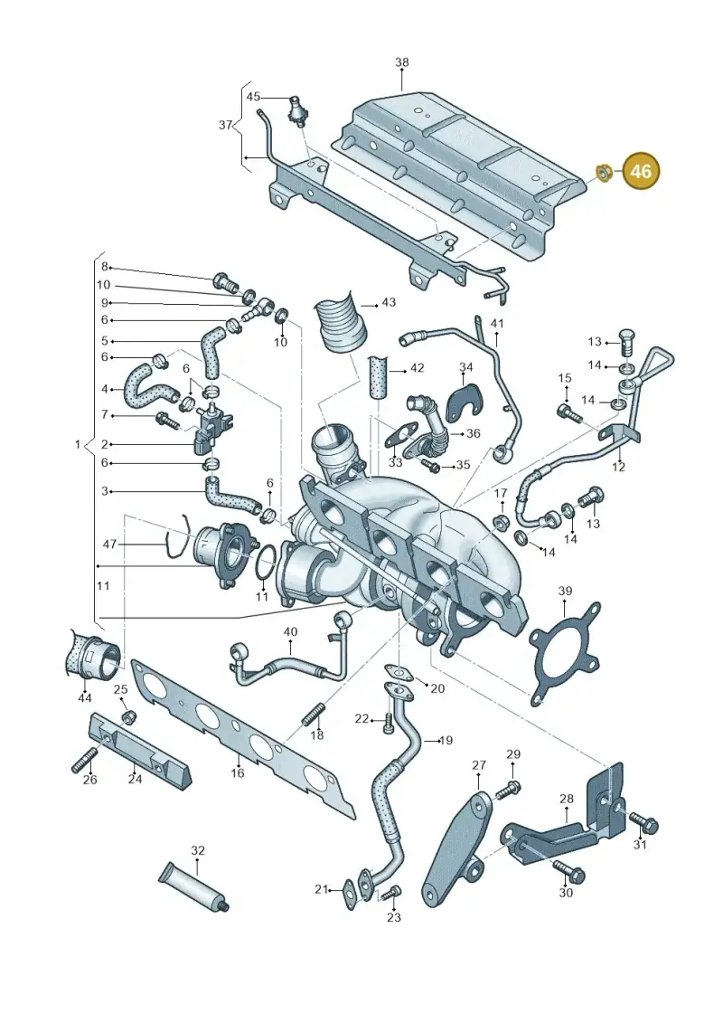 N10642107 — Volkswagen Scirocco 2.0 (2014-2017) diagram 786145560, position 46