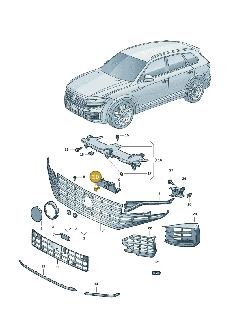 N10644401 — Volkswagen Touareg (2017-2023) diagram 439853003, position 10