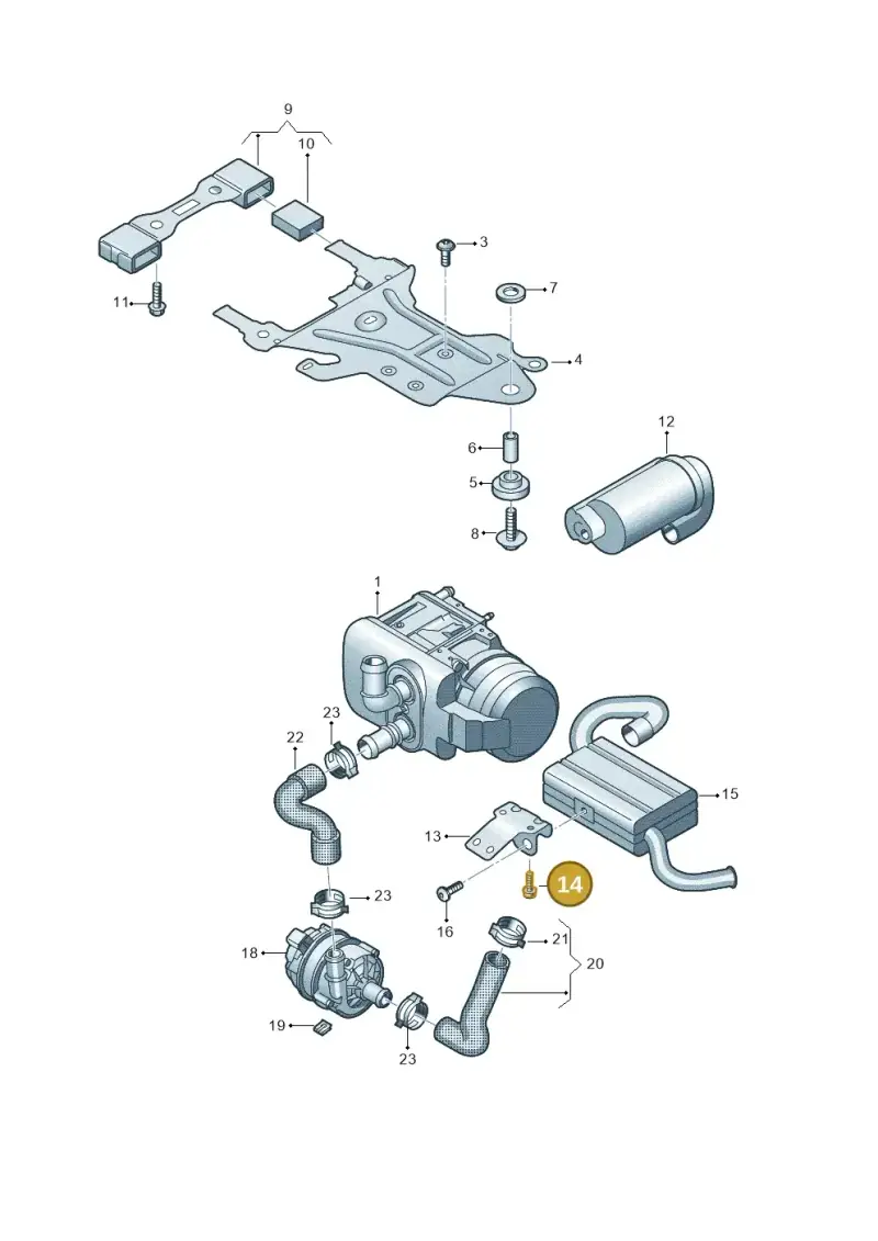 N10646601 — Volkswagen Multivan (2021-) diagram 7t0819660, position 14