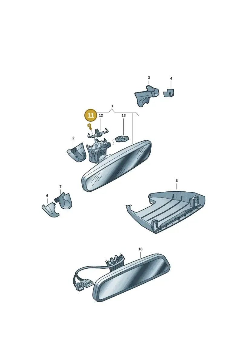 N10652901 — Volkswagen Caddy Maxi Kombi (2020-2024) diagram 2ka857047, position 11
