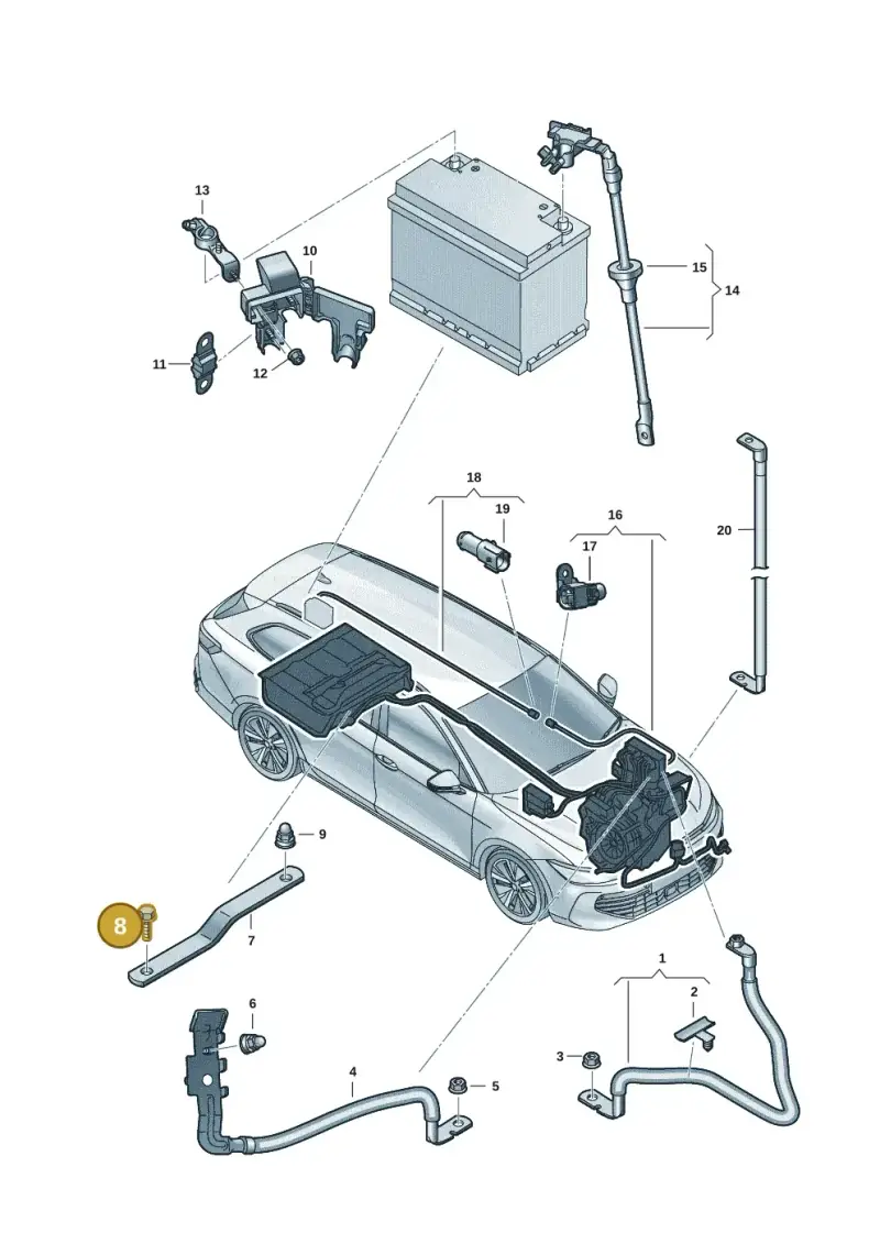 N10653201 — Volkswagen Passat estate (2023-) diagram 3j0971130, position 8
