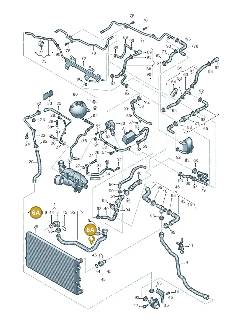 N10654001 — Volkswagen Jetta (2008-2011) diagram 625121300, position 6A