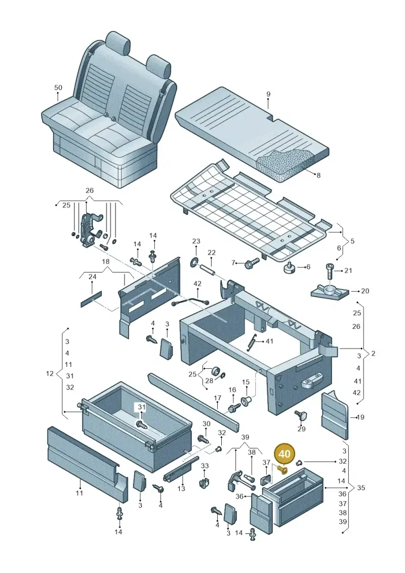 N10654902 — Volkswagen Caravelle (2019-2024) diagram 452067300, position 40