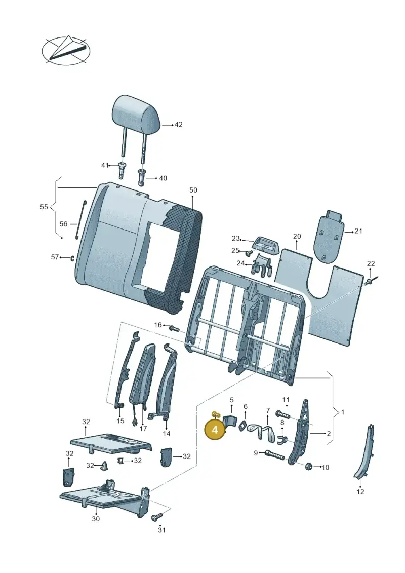 N10654902 — Volkswagen Caravelle (2019-2024) diagram 861881200, position 4