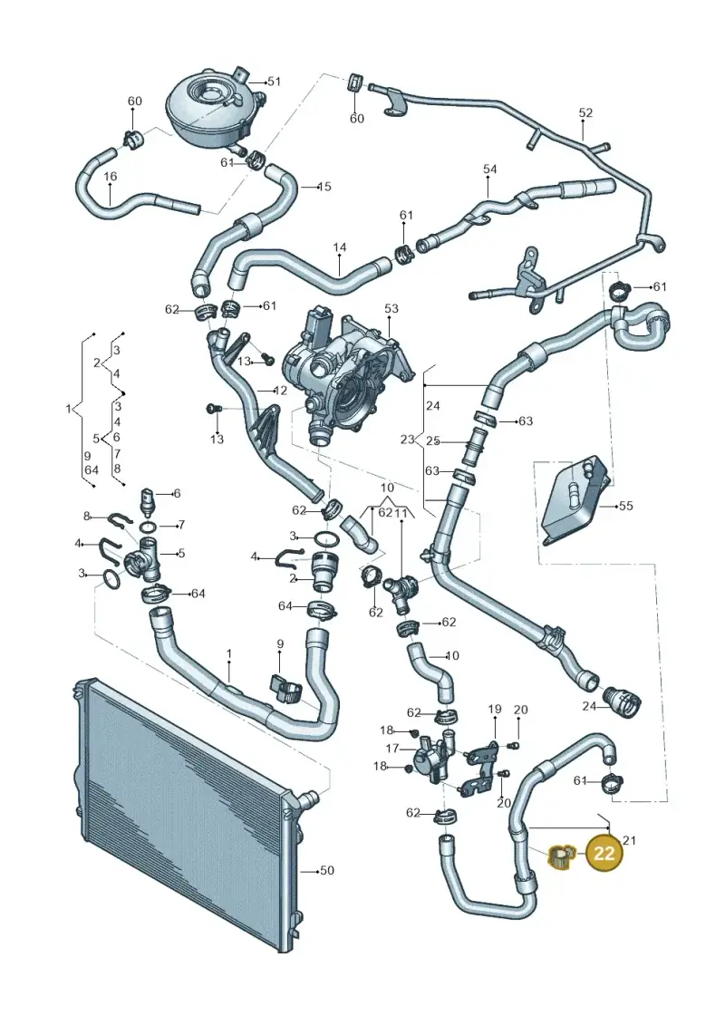 N10660001 — Volkswagen Tiguan 2.0 4Motion (2017-2024) diagram 833121400, position 22