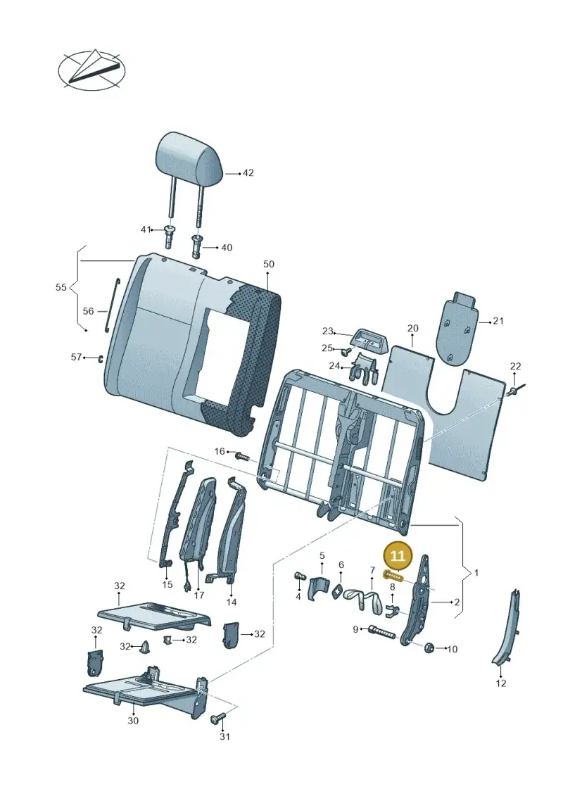 N10660901 — Volkswagen Caravelle (2019-2024) diagram 861881200, position 11