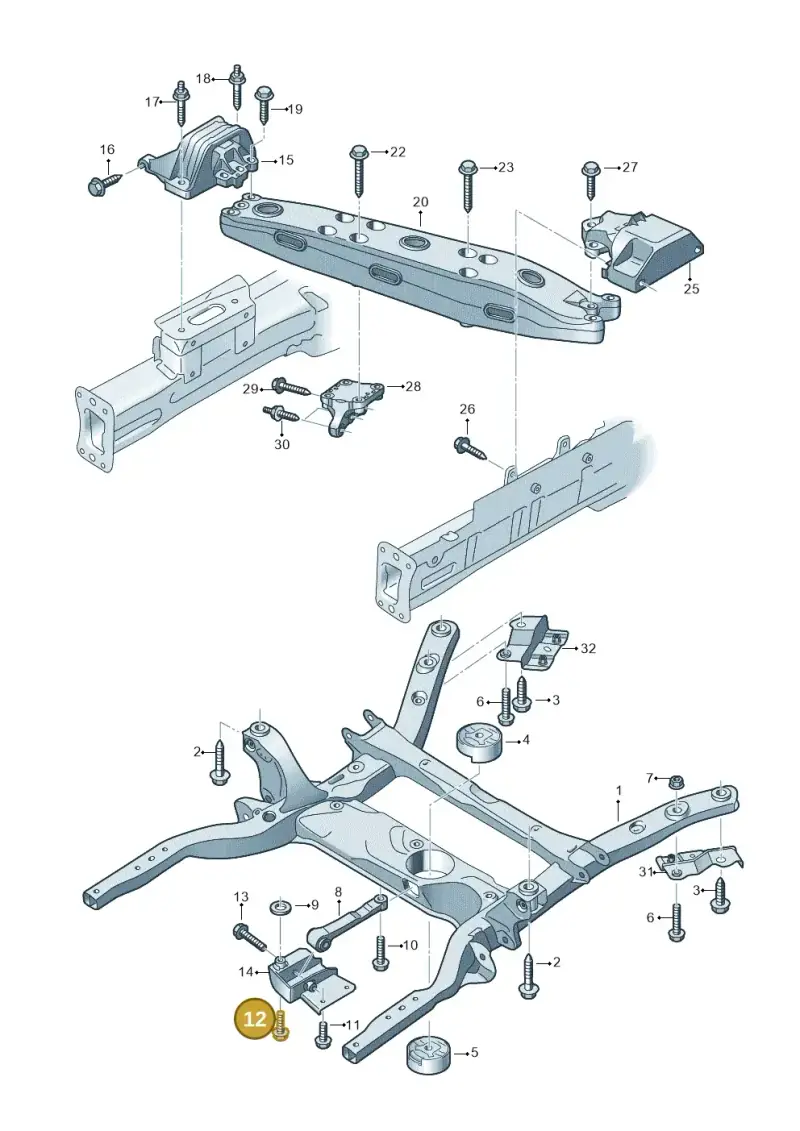 N10661101 — Volkswagen E-Crafter 35 (2018-2024) diagram 599199100, position 12