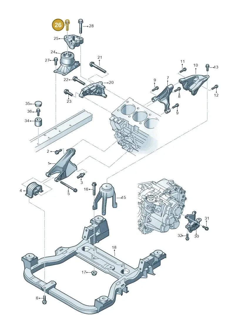 N10661101 — Volkswagen Caravelle (2015-2019) diagram 861199350, position 26