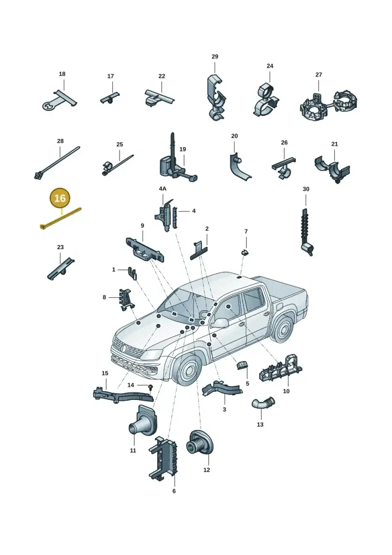 N10662201 — Volkswagen Amarok twin cab (2022-) diagram 2ha971086, position 16