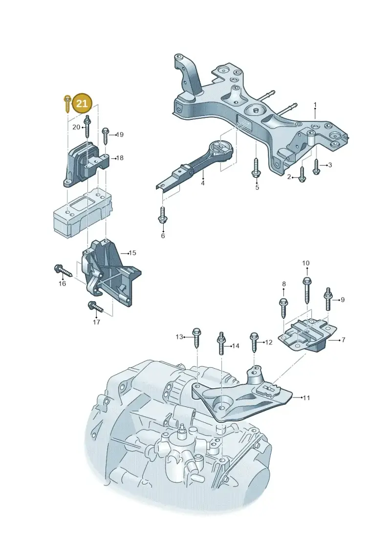 N10665401 — Volkswagen Up! 1.0 BlueMotion (2016-2023) diagram 892199400, position 21
