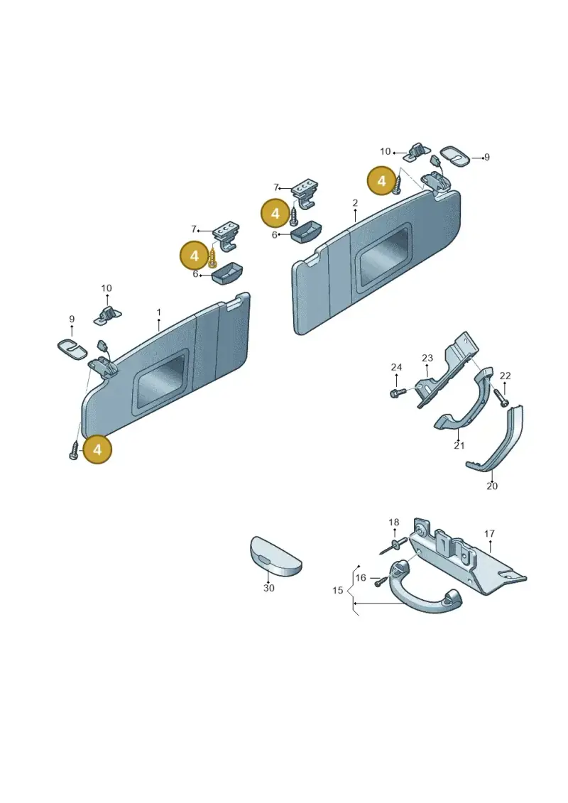 N10666302 — Volkswagen Single-cab transp. (2019-2024) diagram 862857500, position 4