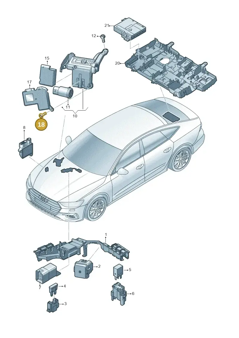 N10666702 — Audi RS7 Sportback (2019-2025) diagram 435937200, position 18