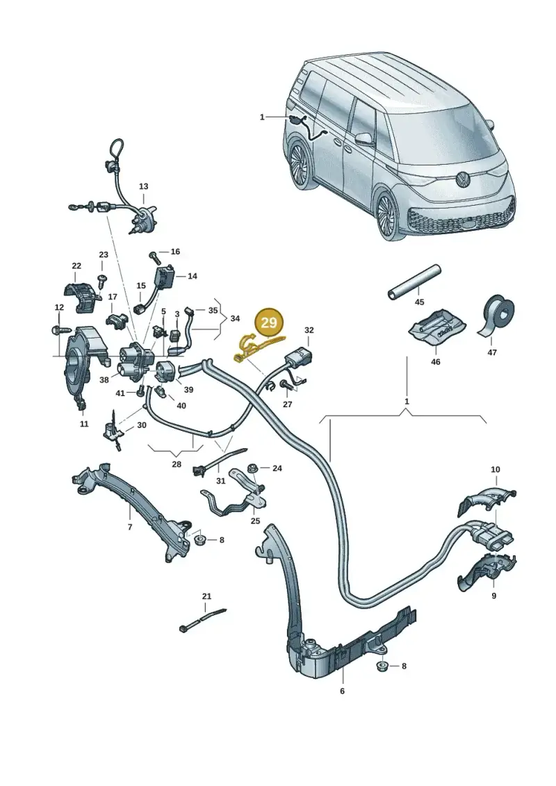 N10667101 — Volkswagen ID.Buzz (2022-) diagram 15a970150, position 29