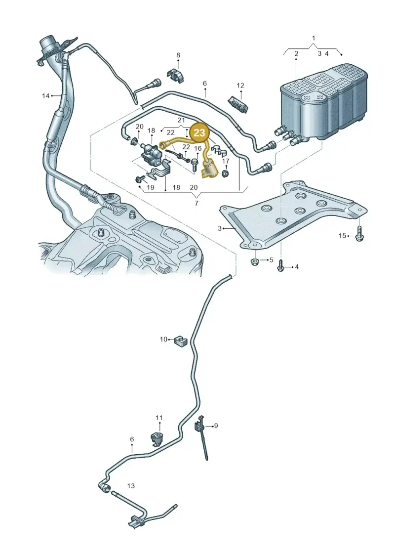 N10667201 — Audi RS7 Sportback (2019-2025) diagram 430201850, position 23