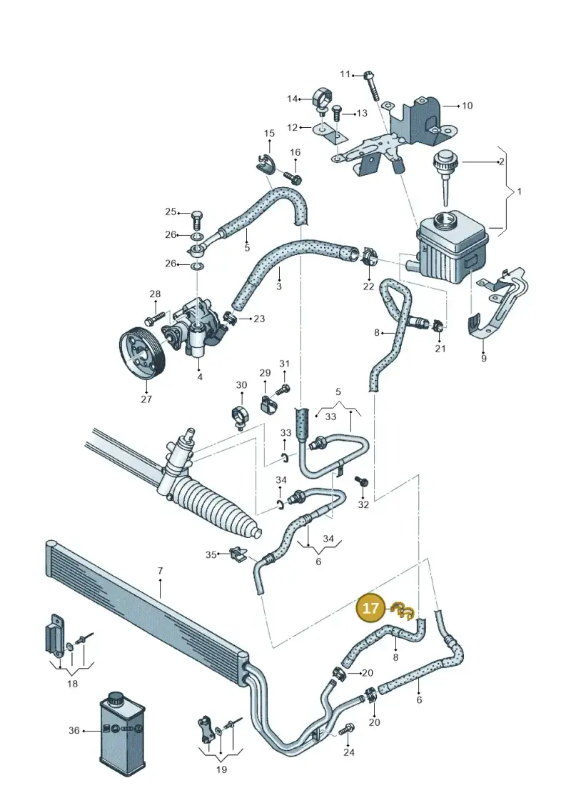 N10667201 — Audi Q7 qu. 3.0 TDI (2009-2015) diagram 493422500, position 17