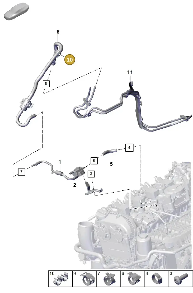 N10667201 — Porsche Cayenne Coupe (2023-2023) diagram p60107300, position 10
