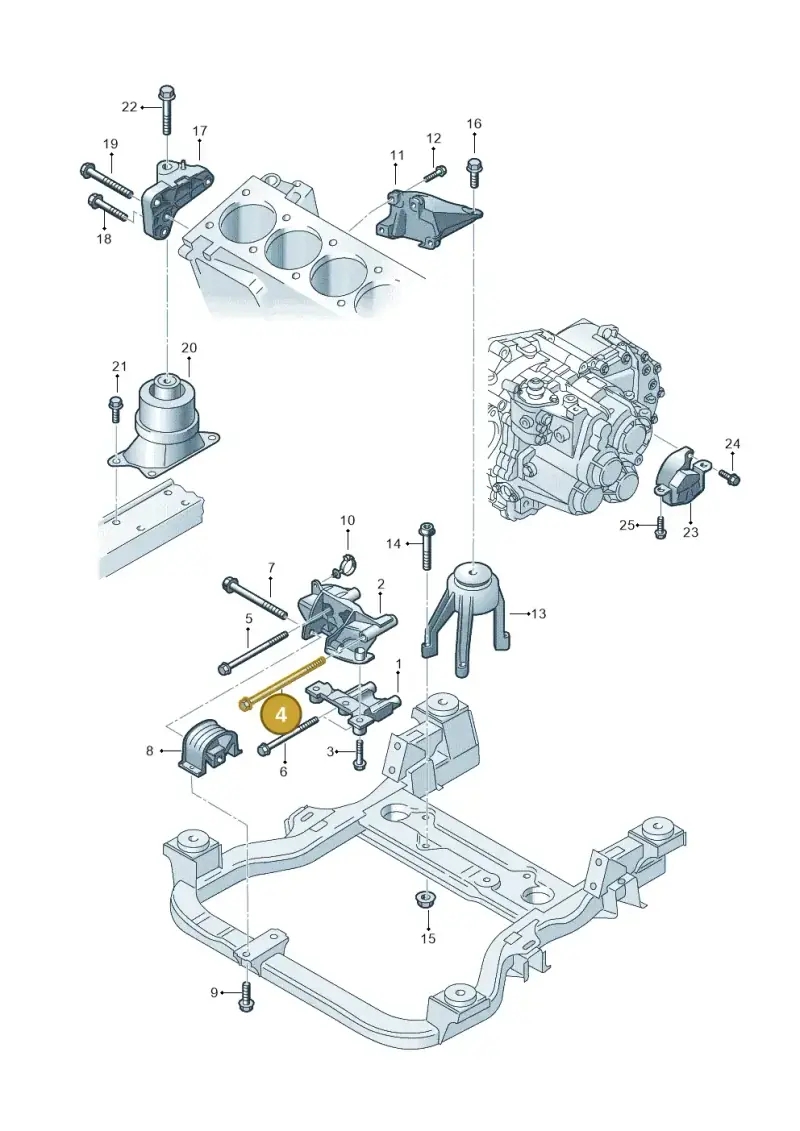 N10669901 — Volkswagen Transp. caravelle (2008-2009) diagram 410199300, position 4