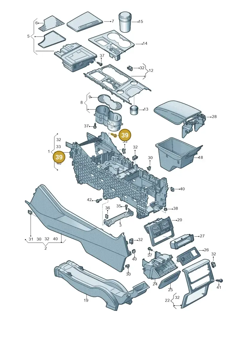 N10671701 — Volkswagen Touareg (2017-2023) diagram 439863050, position 39