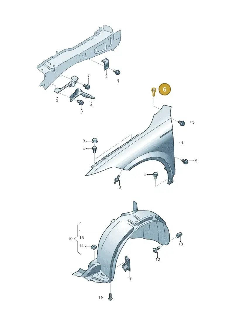 N10671701 — Volkswagen Tiguan 2.0 4Motion (2017-2024) diagram 833821012, position 6