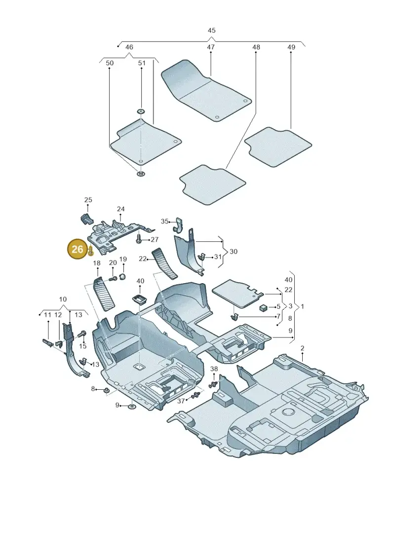 N10671702 — Volkswagen Touareg (2017-2023) diagram 439863000, position 26