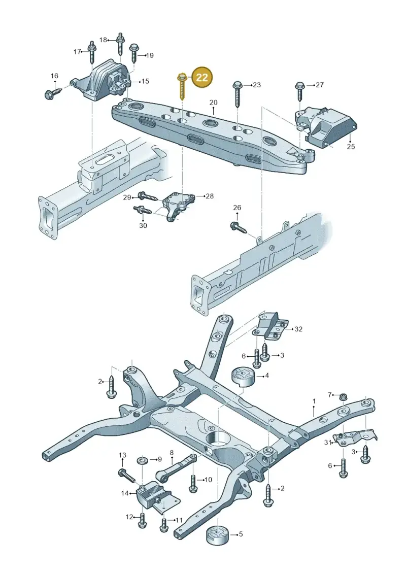N10672702 — Volkswagen E-Crafter 35 (2018-2024) diagram 599199100, position 22