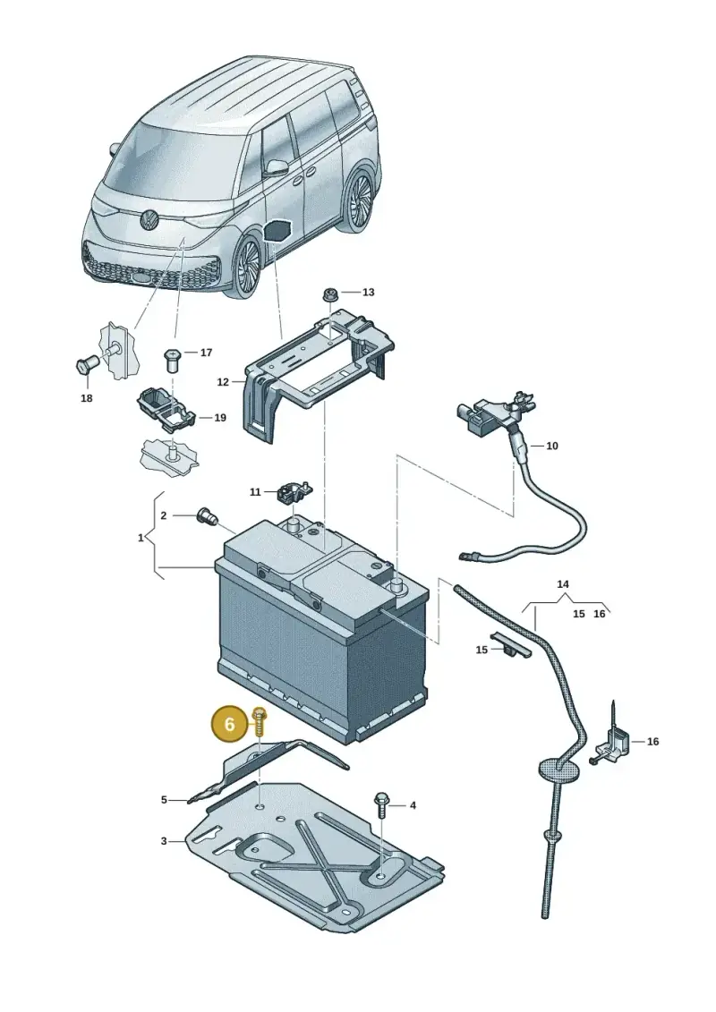 N10675602 — Volkswagen ID.Buzz (2022-) diagram 15a915010, position 6