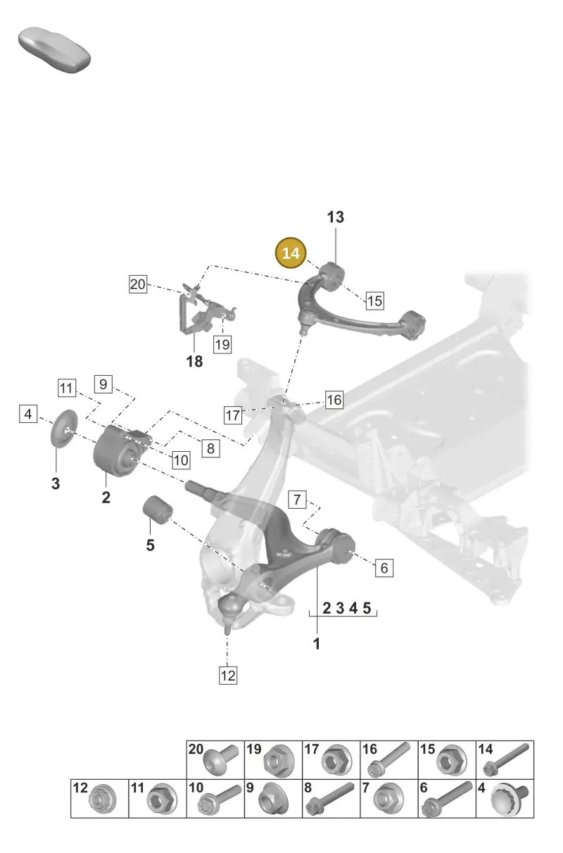 N10680201 — Porsche Taycan Sport Turismo (2023-2025) diagram p56401050, position 14