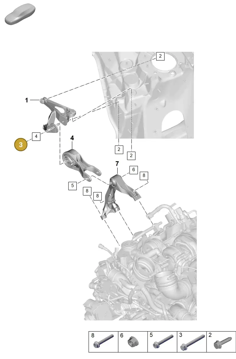 N10680201 — Porsche Cayenne Coupe (2023-2023) diagram p60109100, position 3