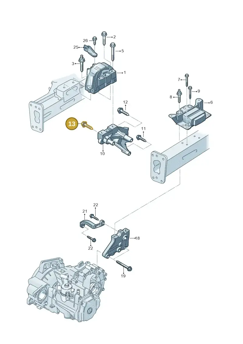 N10680203 — Volkswagen Caddy kombi (2015-2020) diagram 866199300, position 13
