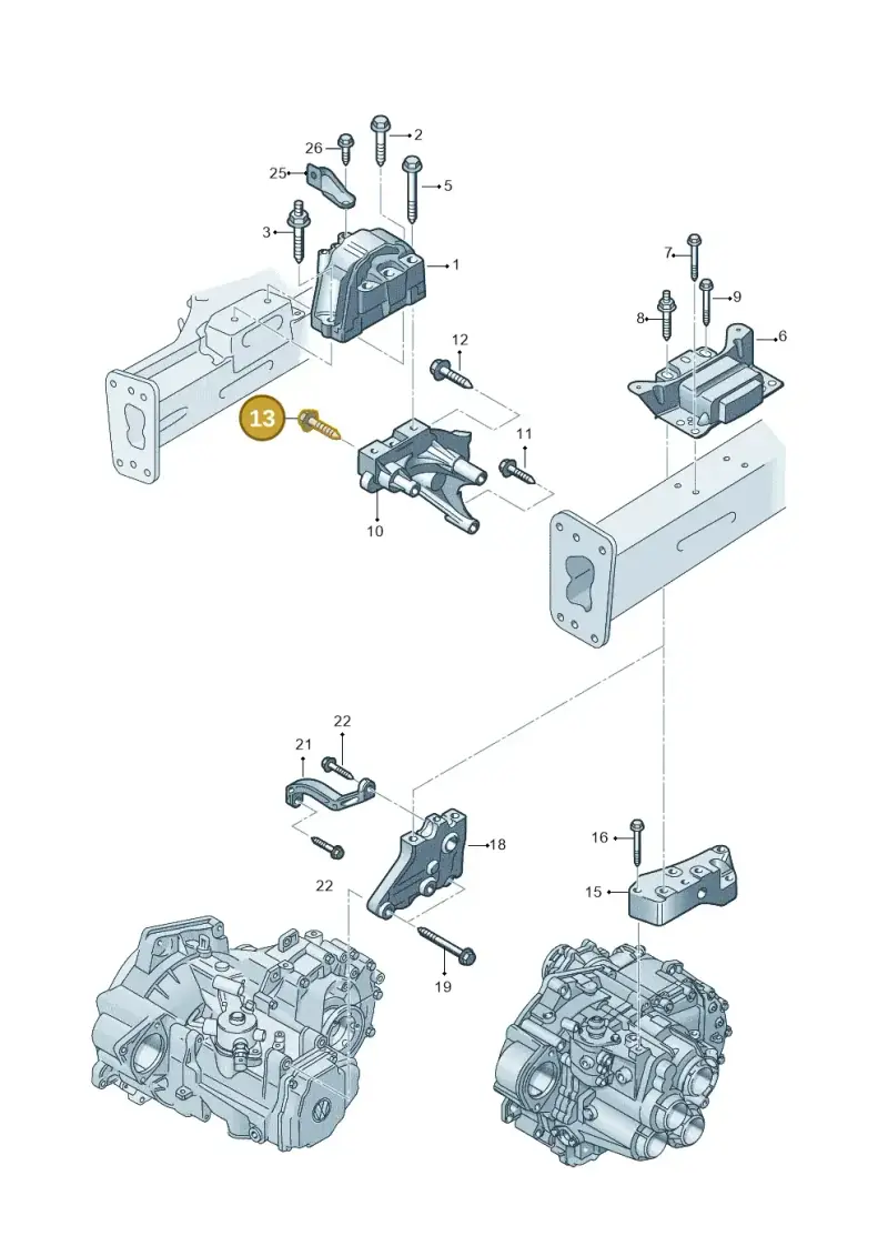 N10680203 — Volkswagen Caddy kombi (2015-2020) diagram 866199350, position 13