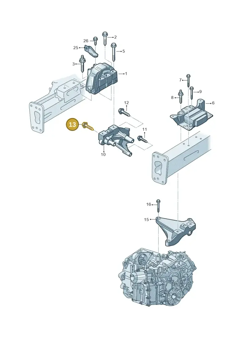 N10680203 — Volkswagen Caddy kombi (2015-2020) diagram 866199400, position 13