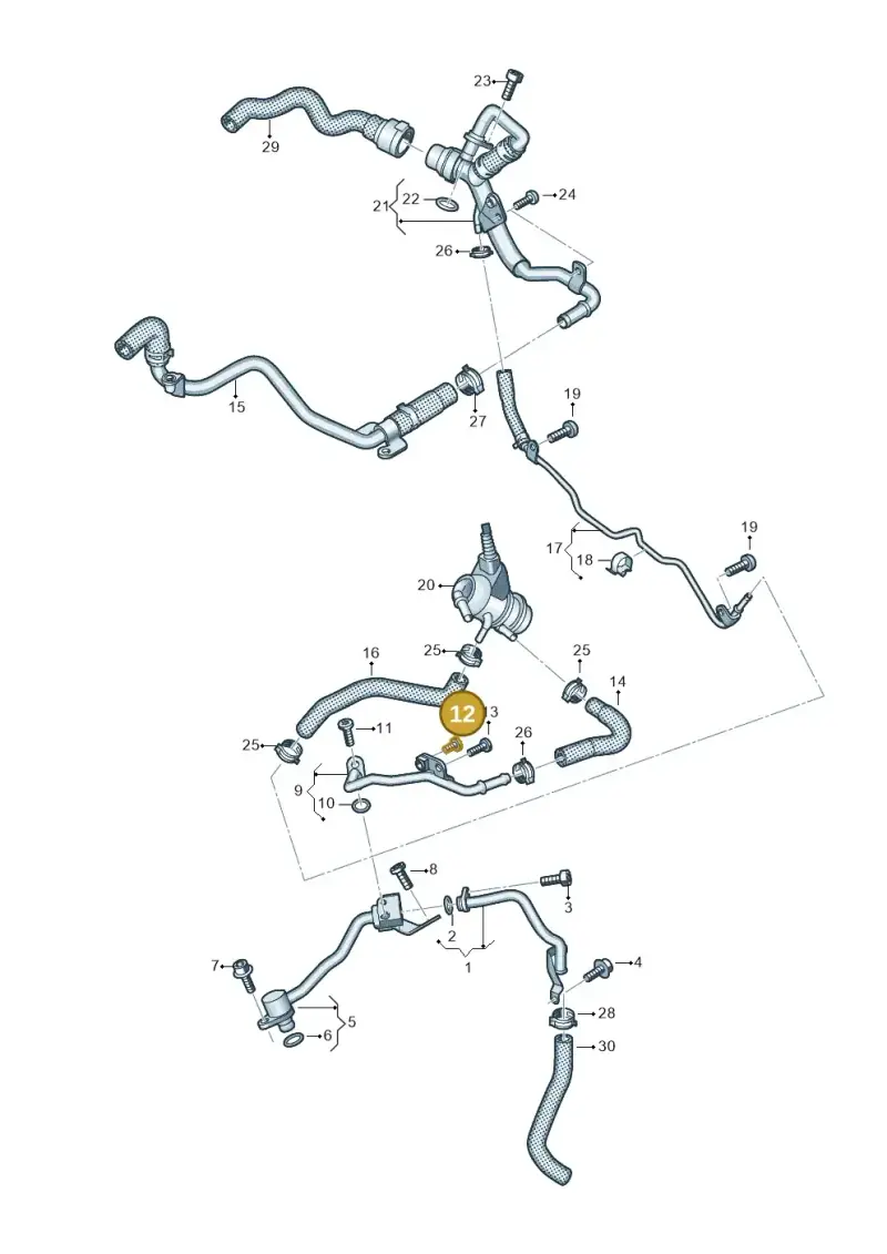 N10680302 — Volkswagen Touareg (2017-2023) diagram 439121460, position 12