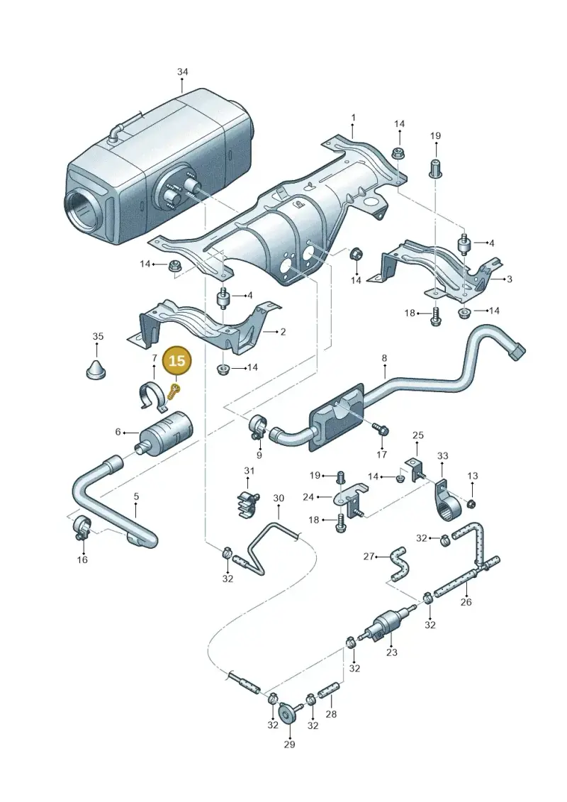 N10686101 — Volkswagen Transp. caravelle (2011-2015) diagram 410819480, position 15
