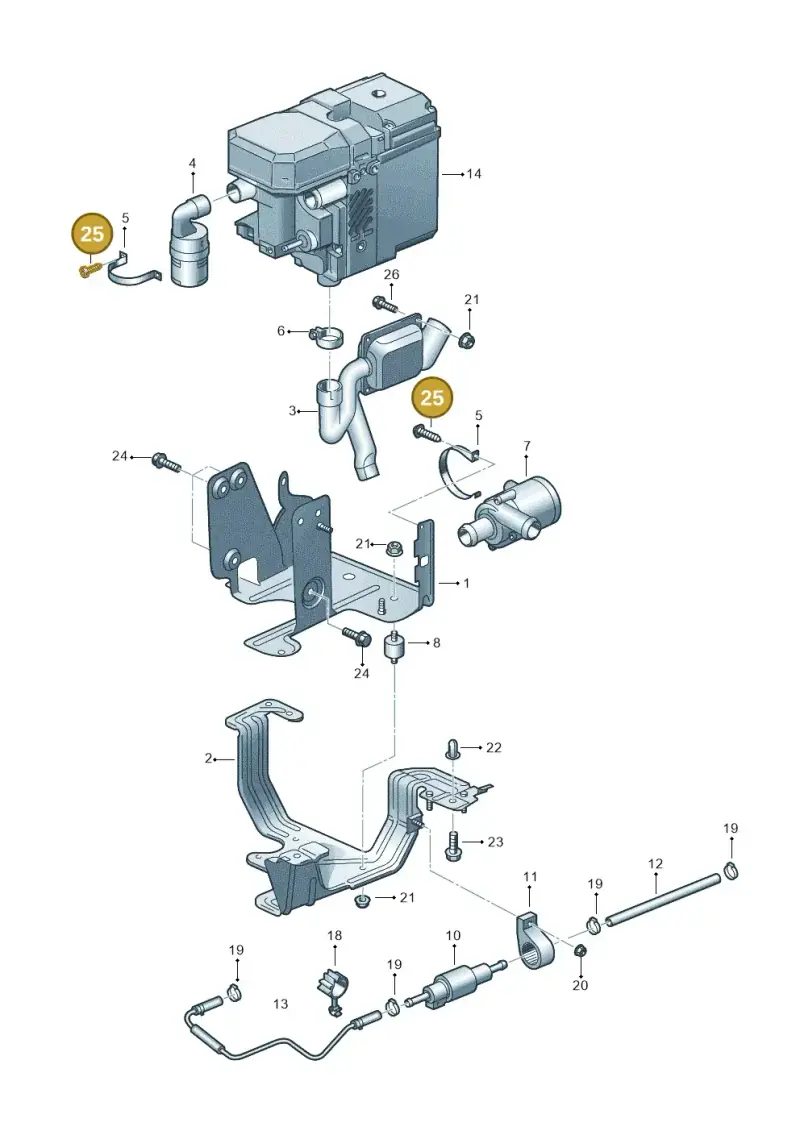 N10686101 — Volkswagen Transp. caravelle (2008-2009) diagram 410819580, position 25
