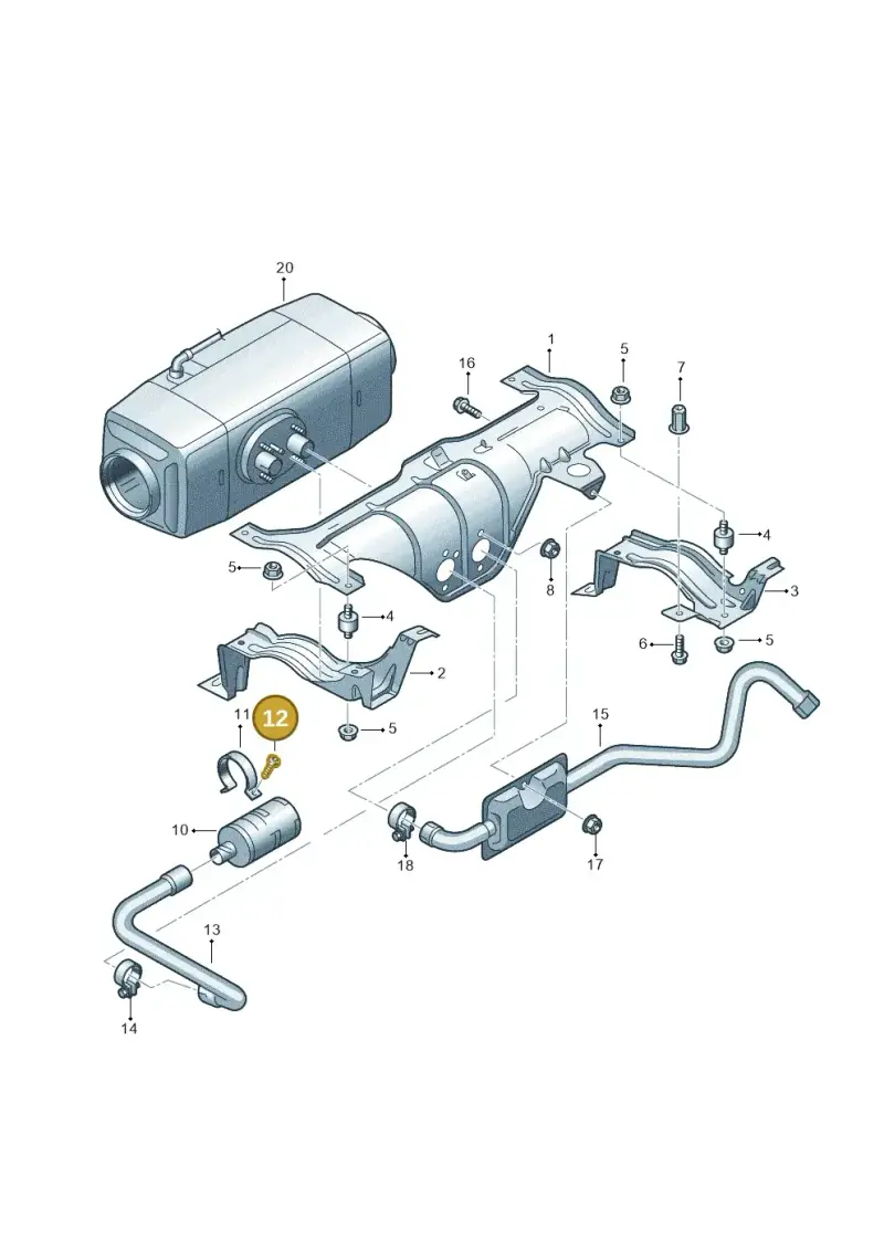 N10686101 — Volkswagen Transport. multivan (2019-2024) diagram 861819550, position 12