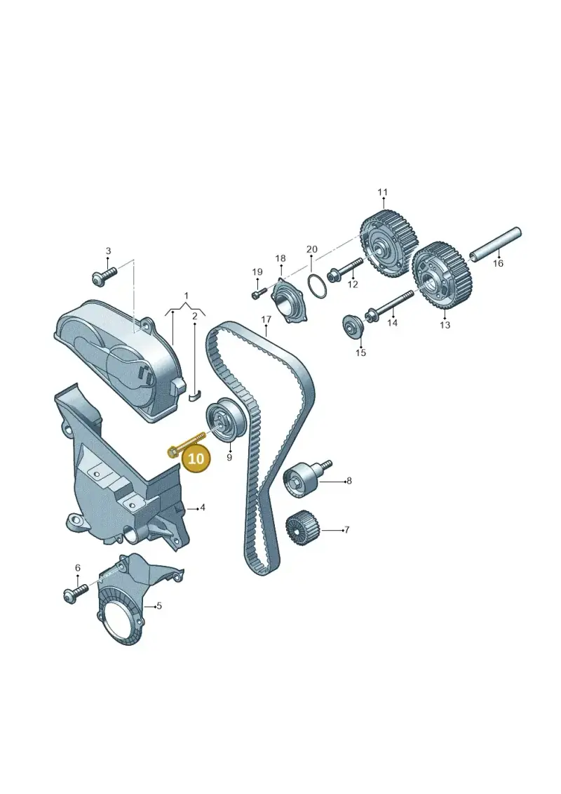 N10690201 — Volkswagen Golf 2.0 BlueMotion (2019-2024) diagram 708109270, position 10