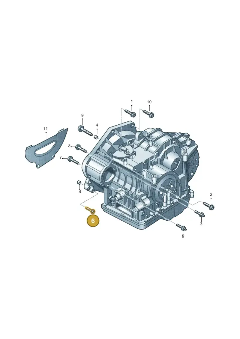 N10690601 — Volkswagen Jetta 1.6 (2014-2018) diagram 461300850, position 6