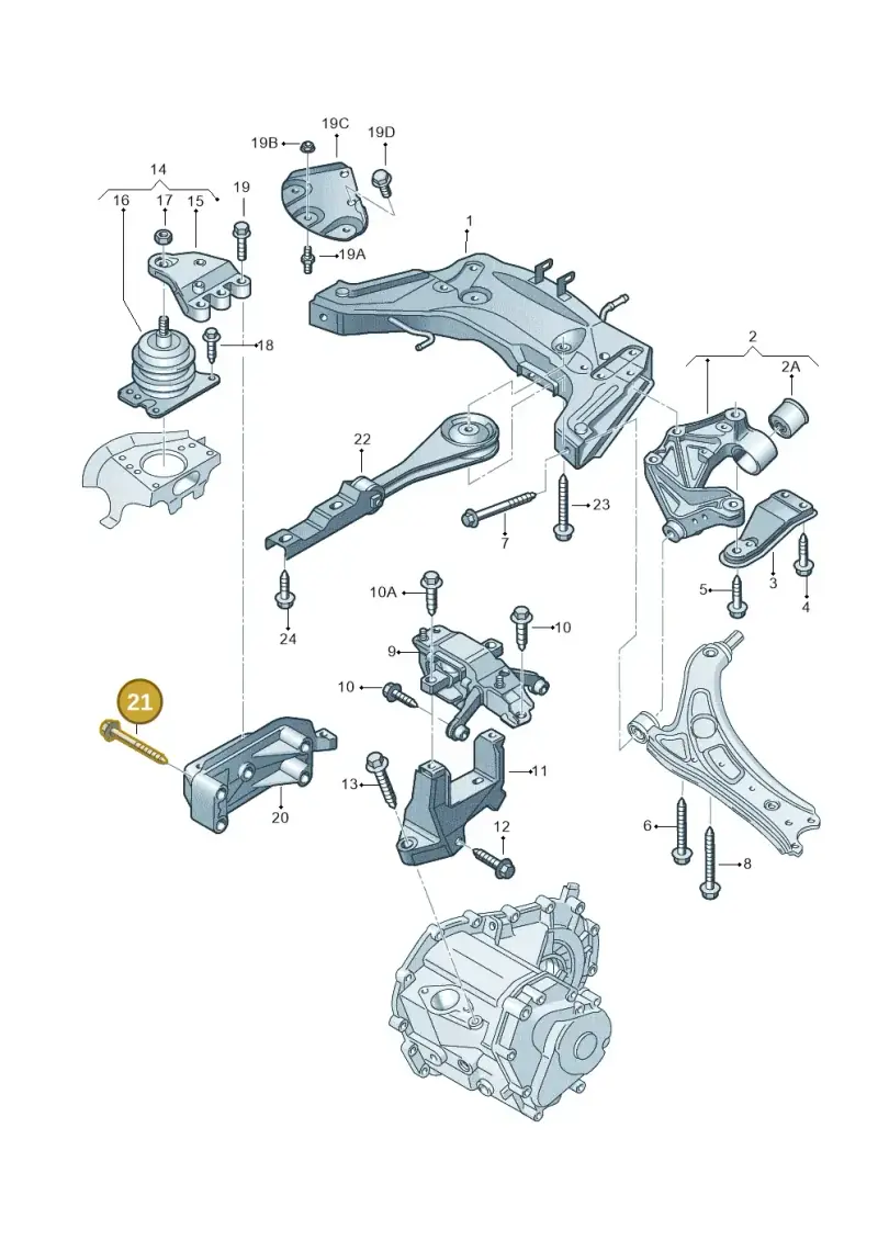N10691501 — Volkswagen POLO (2005-) diagram 253199200, position 21