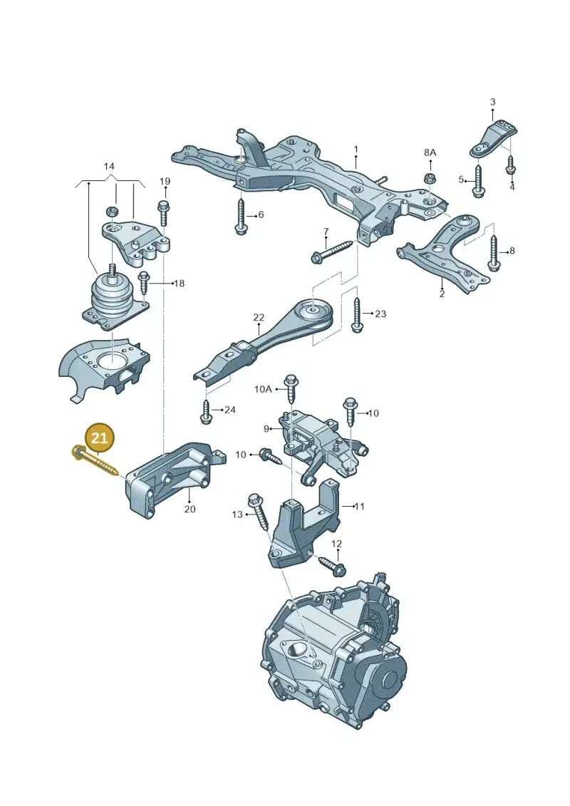 N10691501 — Volkswagen Polo (2008-2009) diagram 657199250, position 21