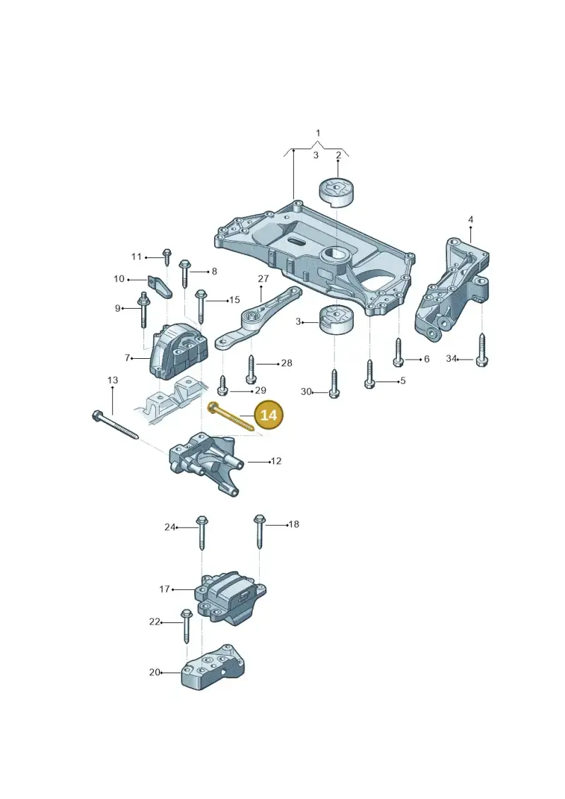 N10691501 — Volkswagen Jetta 2.0 (2015-2015) diagram 880199200, position 14