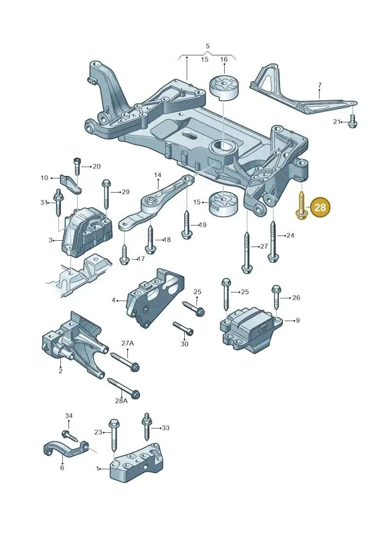 N10694701 — Volkswagen Golf estate (2009-2013) diagram 609199400, position 28
