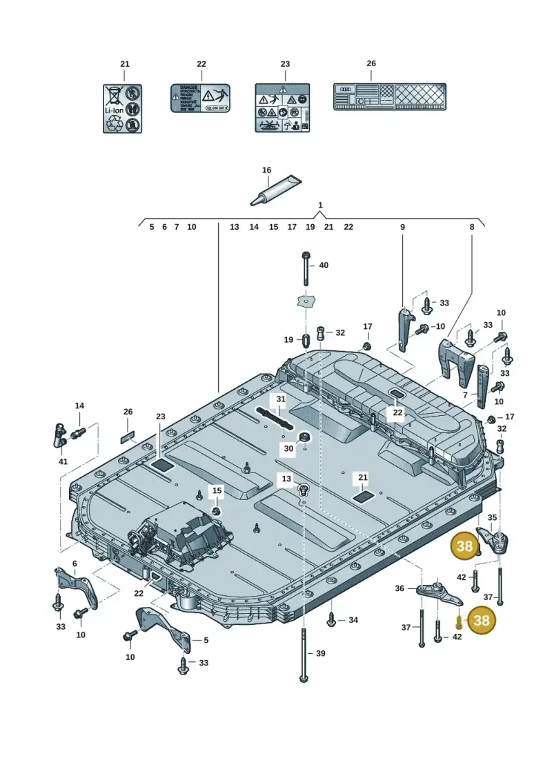 N10695701 — Audi Q8 e-tron (2018-2025) diagram 586915501, position 38