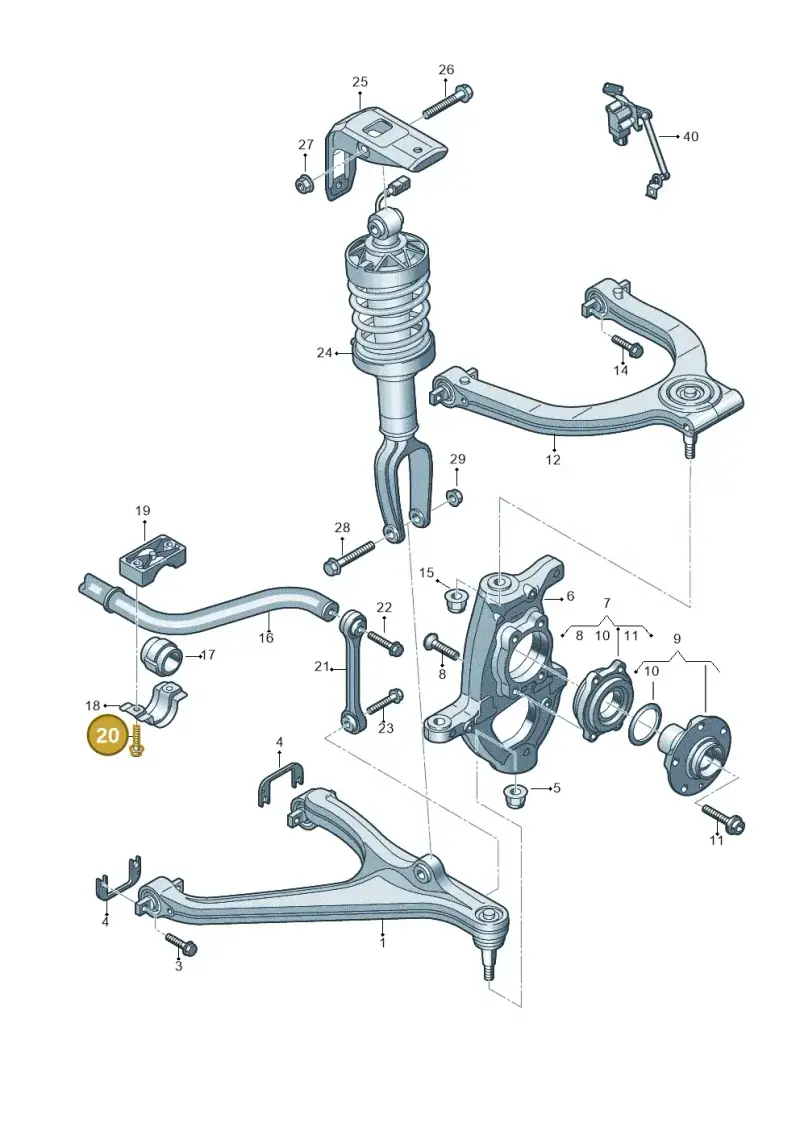N10695701 — Audi R8 Spyder (2015-2024) diagram 872407000, position 20